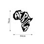Wallity Africa - 435 Escultura de Pared de Metal Negra